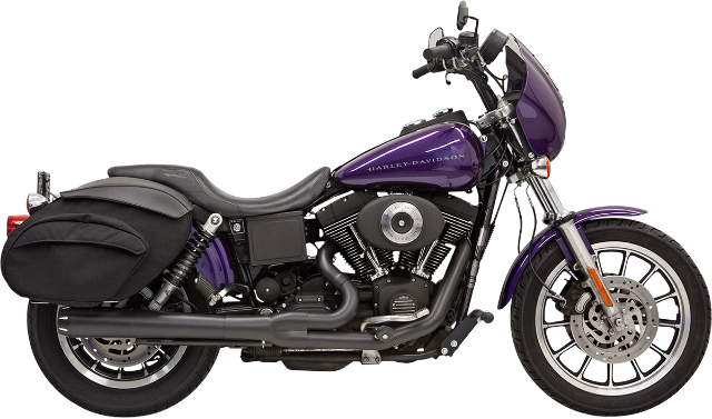 Bassani Black 2-1 Road Rage 4" Megaphone Exhaust System for 91-05 Harley Dyna