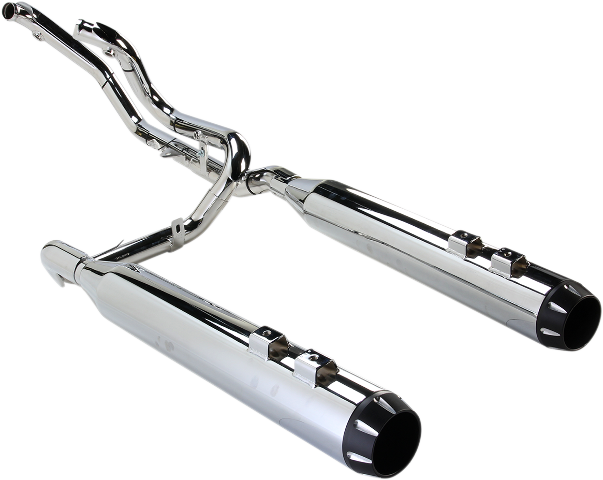 Bassani True Dual Down Under Exhaust fits 2009-2016 Harley Touring FLHR FLHX