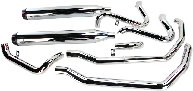 Bassani True Dual Down Under Exhaust fits 2009-2016 Harley Touring FLHR FLHX