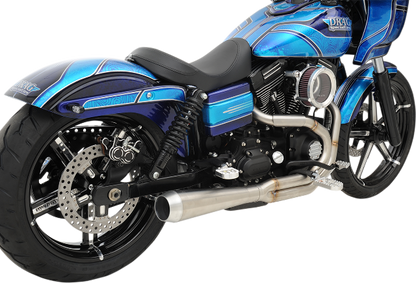 Bassani 4" Megaphone Road Rage 3 Exhaust fits 1991-2017 Harley Dyna FXDWG FXDB