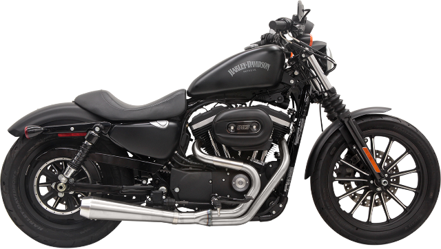 Bassani Brushed Road Rage Motorcycle Exhaust for 86-03 Harley Sportster XL XLH