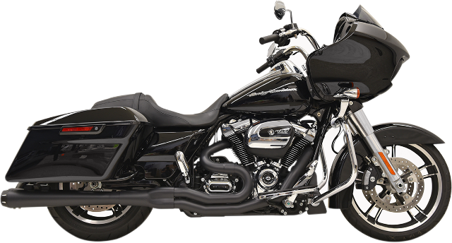 Bassani Black B4 Megaphone Exhaust System for 2017-21 Harley Touring FLHX FLHTK