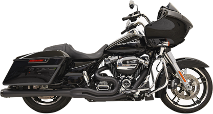 Bassani Black B4 Megaphone Exhaust System for 2017-26 Harley Touring FLHX FLHTK