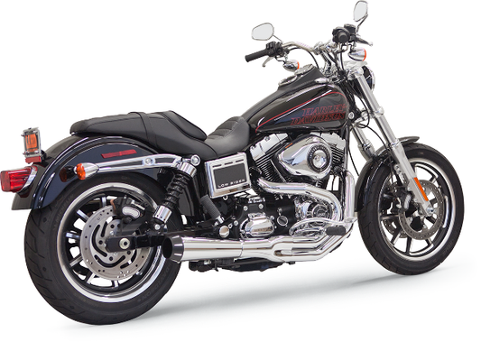 Bassani Chrome Road Rage II Mega Power 2-1 Exhaust for 1991-17 Harley Dyna FXDB