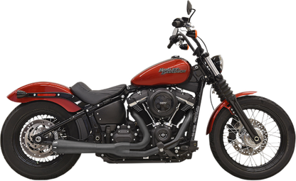Bassani Black Road Rage 2-1 Exhaust System for 18-20 Harley Softail FXLR FXBB