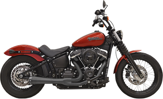 Bassani Black Road Rage 2-1 Exhaust System for 18-20 Harley Softail FXLR FXBB