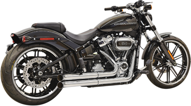 Bassani Chrome Pro Street Exhaust System 2018-20 Harley Fat Boy FXBR FLFB FXBRS