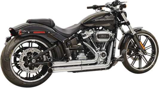 Bassani Chrome Pro Street Exhaust System 2018-20 Harley Fat Boy FXBR FLFB FXBRS