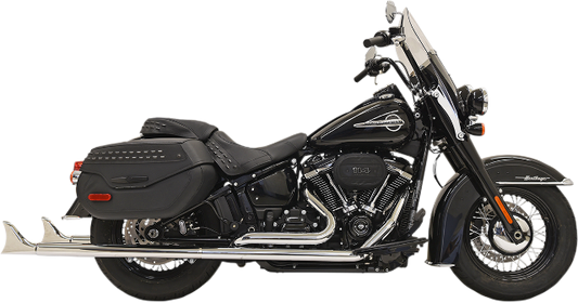 Bassani Chrome 36" True Dual Fishtail Exhaust for 18-19 Harley Softail FLDE FXBB