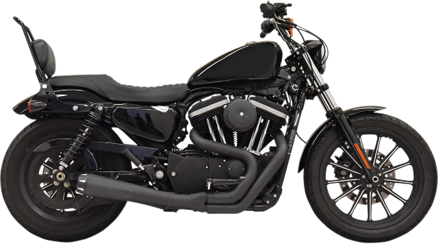 Bassani Black 2-1 Road Rage Megaphone Exhaust for 04-21 Harley Sportster XLN
