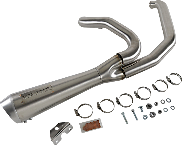 Bassani Road Rage 2-1 Short Stainless Steel Exhaust System 17-23 Harley Touring