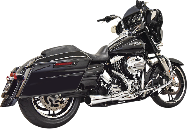 Bassani Chrome 2-1 Short Road Rage Exhaust 95-16 Harley Touring FLHX FLHR FLTRU