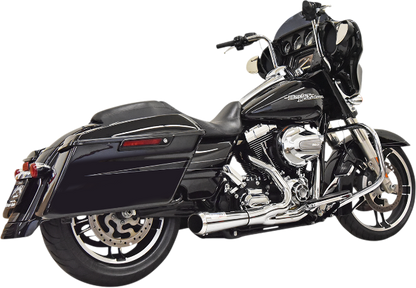 Bassani Chrome 2-1 Short Road Rage Exhaust 95-16 Harley Touring FLHX FLHR FLTRU