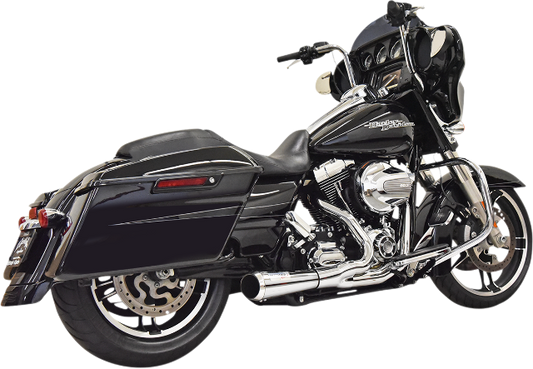 Bassani Chrome 2-1 Short Road Rage Exhaust 95-16 Harley Touring FLHX FLHR FLTRU