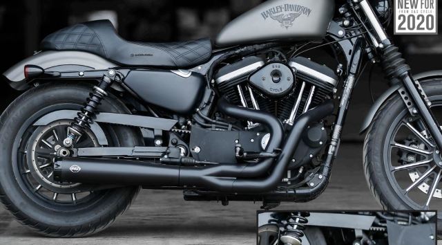 S&S Black 50 State Legal Superstreet 2-1 Exhaust System 07-13 Harley Sportster