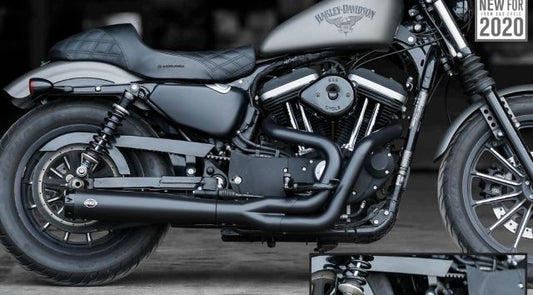 S&S Black 50 State Legal Superstreet 2-1 Exhaust System 07-13 Harley Sportster