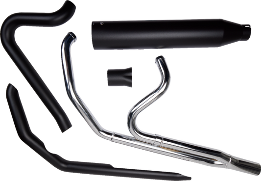 Khrome Werks 2-1 Black Motorcycle Exhaust for 2009-2016 Harley Touring Models