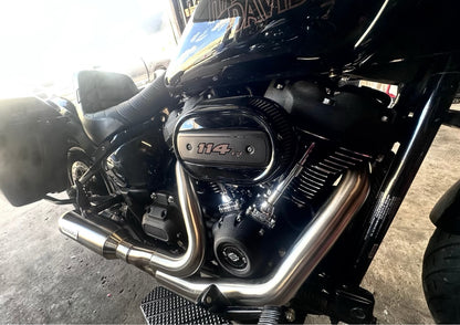 Bassani 2:1 Super Bike Exhaust System 2018-2023 Harley Softail FXLRS FXBB 1S77SS