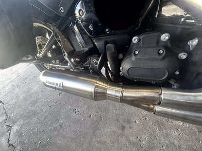 Bassani 2:1 Super Bike Exhaust System 2018-2023 Harley Softail FXLRS FXBB 1S77SS