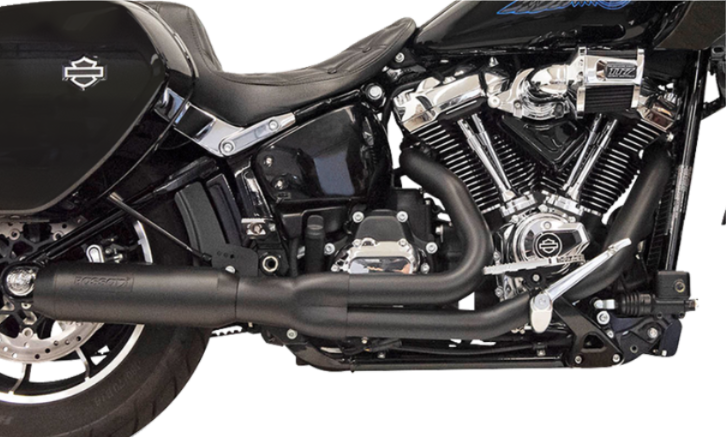 Bassani 4" Black Road Rage 2-1 Exhaust System fits 2018-2025 Harley M8 Softail