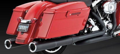 Vance & Hines Hi Output Slip On Black Mufflers for Harley 1995-2016 Touring FLTR