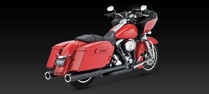 Vance & Hines Hi Output Slip On Black Mufflers for Harley 1995-2016 Touring FLTR