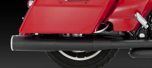 Vance & Hines Hi Output Slip On Black Mufflers for Harley 1995-2016 Touring FLTR