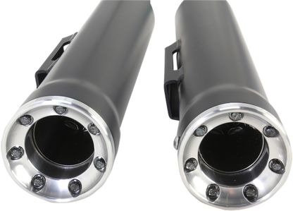 Cobra Black Straight Cut Slipon Exhaust Mufflers 91-17 Harley DYNA FXD FXDB FXDC