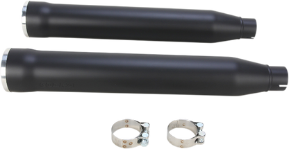 Cobra Black Straight Cut Slipon Exhaust Mufflers 91-17 Harley DYNA FXD FXDB FXDC