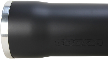 Cobra Black Straight Cut Slipon Exhaust Mufflers 91-17 Harley DYNA FXD FXDB FXDC