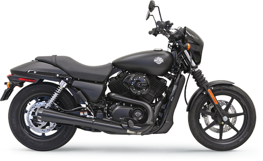 Bassani Black 4" Megaphone 2-1 Slip On Muffler 2015-2019 Harley XG500 XG750