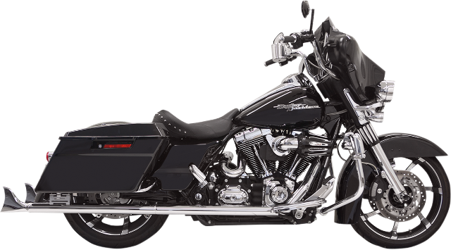 Bassani Chrome 33" Fishtail Slip on Mufflers for 95-16 Harley Touring FLHT FLHX