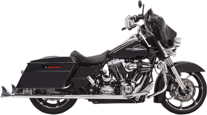 Bassani Chrome 33" Fishtail Slip on Mufflers for 95-16 Harley Touring FLHT FLHX