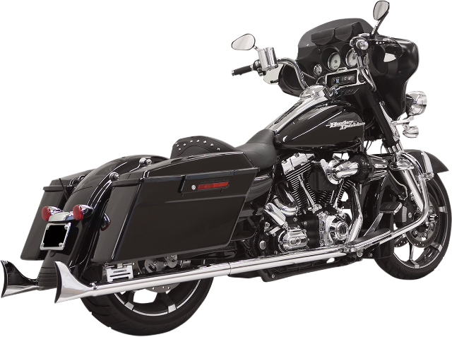Bassani Chrome 33" Fishtail Slip on Mufflers for 95-16 Harley Touring FLHX FLHR