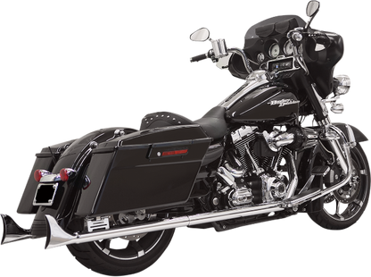 Bassani Chrome 33" Fishtail Slip on Mufflers for 95-16 Harley Touring FLHX FLHR