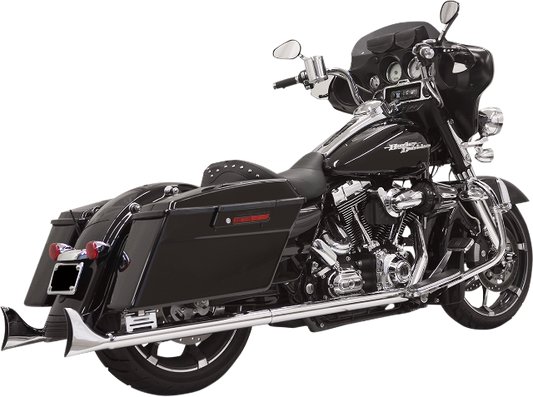 Bassani Chrome 33" Fishtail Slip on Mufflers for 95-16 Harley Touring FLHX FLHR