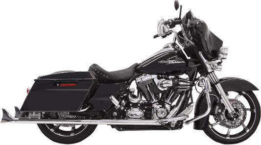 Bassani Chrome 36" Fishtail Slip on Baffled Mufflers for 95-16 Harley Touring