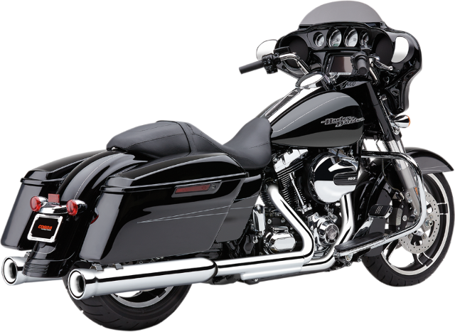 Cobra Chrome Loud Neighbor Hater 4 1/2" Mufflers fits 95-16 Harley Touring