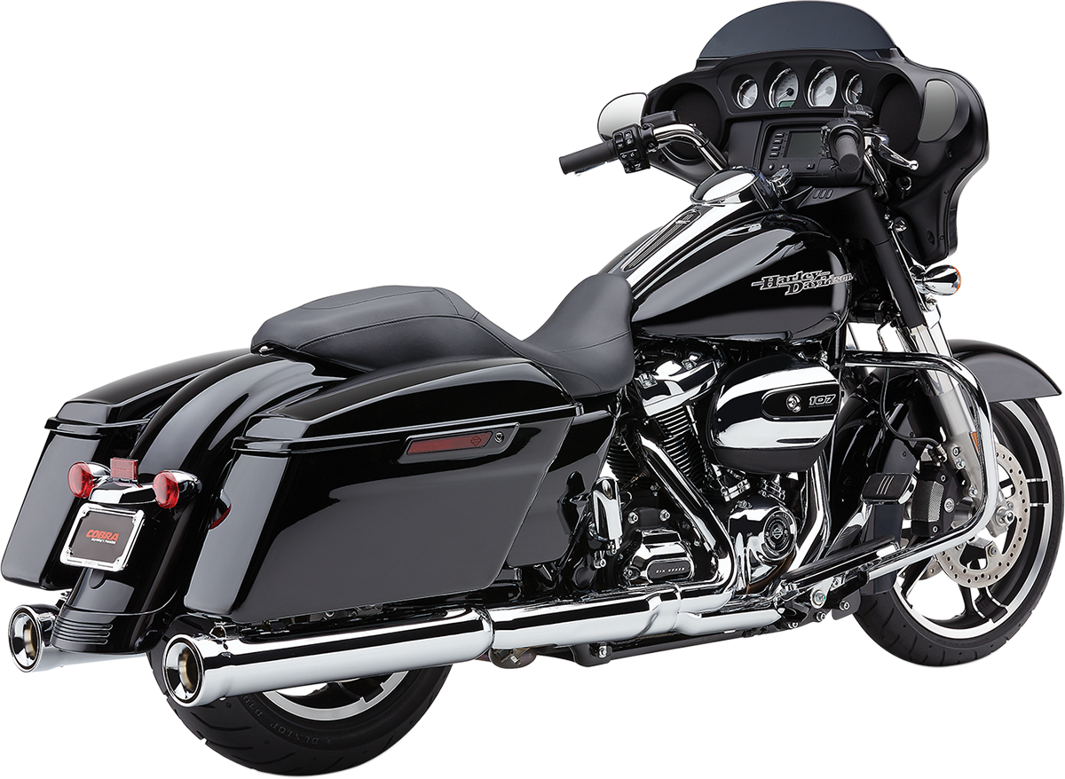 Cobra Chrome Neighbor Hater Slip on Exhaust Mufflers 2017-2026 Harley Touring