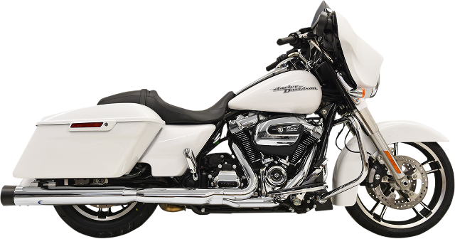 Bassani DNT Chrome 4" Slip on Exhaust Mufflers for 2017-2022 Harley Touring FLHX