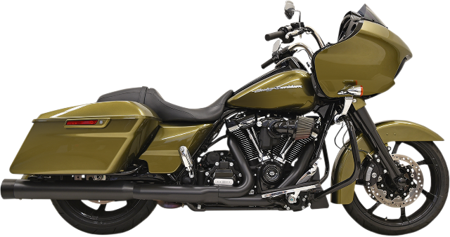 Bassani DNT 4" Black Slip on Exhaust Mufflers 2017-2022 Harley Touring FLHX