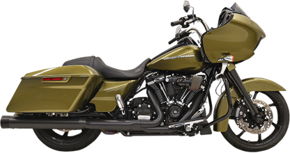 Bassani DNT 4" Black Slip on Exhaust Mufflers 2017-2022 Harley Touring FLHX
