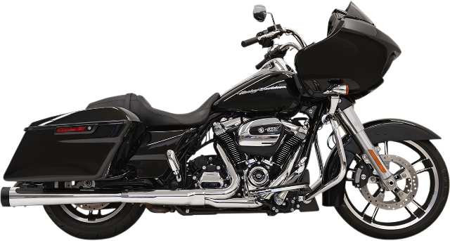 Bassani Chrome 4" Megaphone DNT Slip On Exhaust Mufflers for 17-19 Harley FLHX