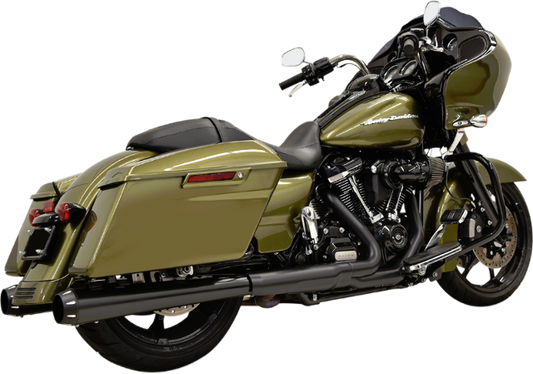 Bassani Black 4" DNT Slip On Exhaust Mufflers 17-19 Harley Touring FLHX FLTR