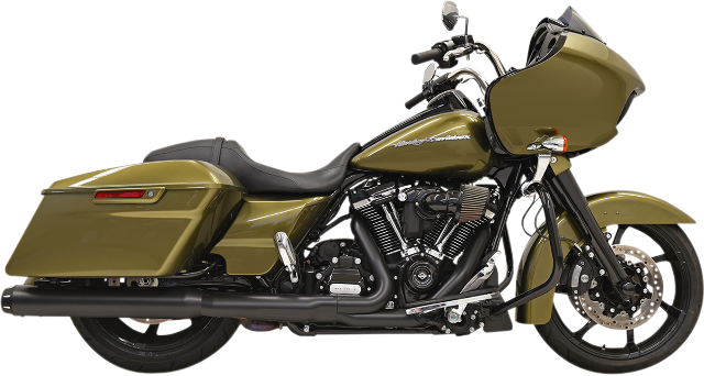 Bassani Black 4" Slip on Exhaust Mufflers for 2017-22 Harley Touring FLHX FLTRX