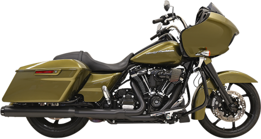 Bassani Black 4" Slip on Exhaust Mufflers for 2017-22 Harley Touring FLHX FLTRX
