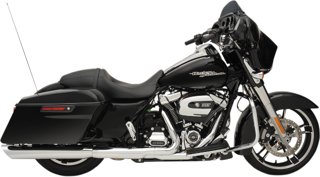 Drag Specialties Chrome 3 1/2" Slash Cut Exhaust Mufflers 2017-2022 Harley Touring