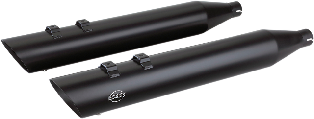 S&S Power Tune Black Slip on Exhaust Mufflers for 2017-2022 Harley Touring FLHX