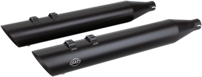 S&S Power Tune Black Slip on Exhaust Mufflers for 2017-2022 Harley Touring FLHX