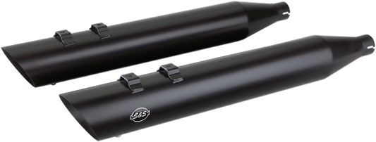 S&S Power Tune Black Slip on Exhaust Mufflers for 2017-2022 Harley Touring FLHX